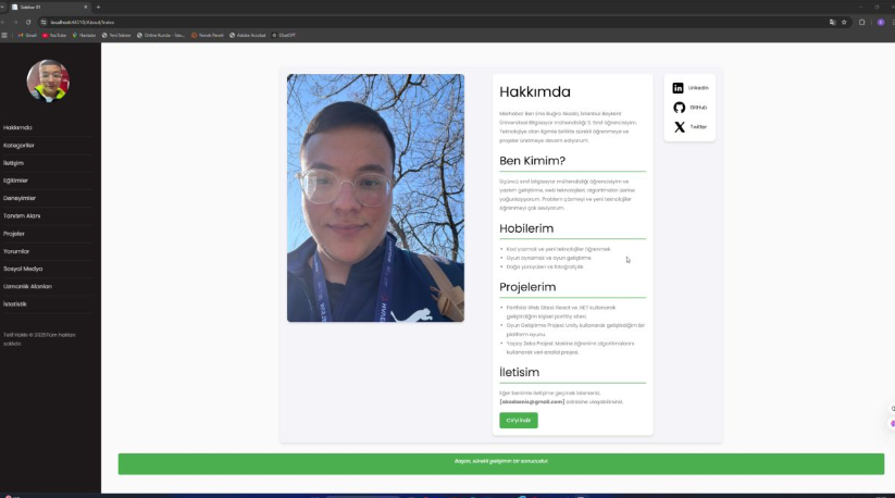 Kişisel Portfolio Projesi