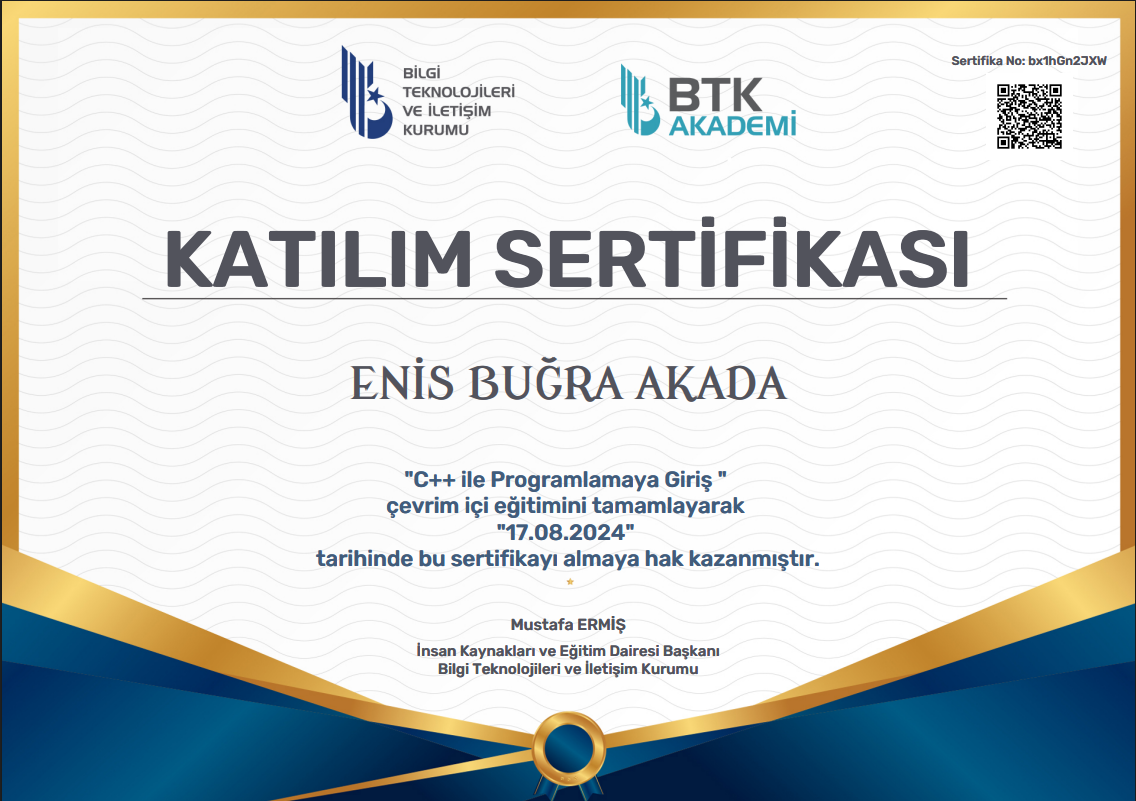 C++ İle Programlamaya Giriş